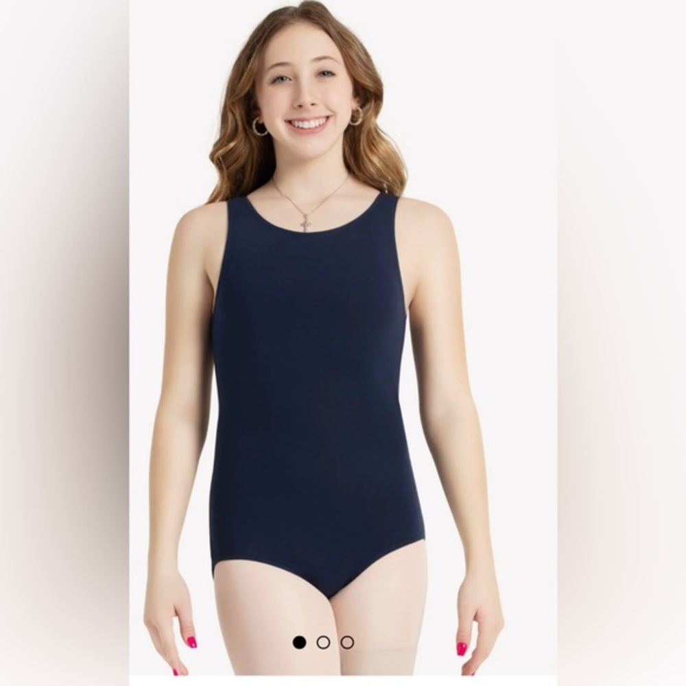 Capezio Navy Kids One Piece Bodysuit